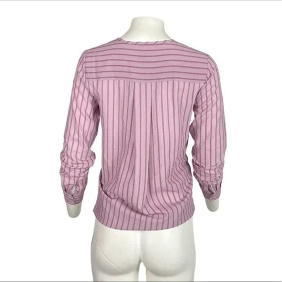 Bcbg Striped Blouse Pink Size S - Picture 3 of 3